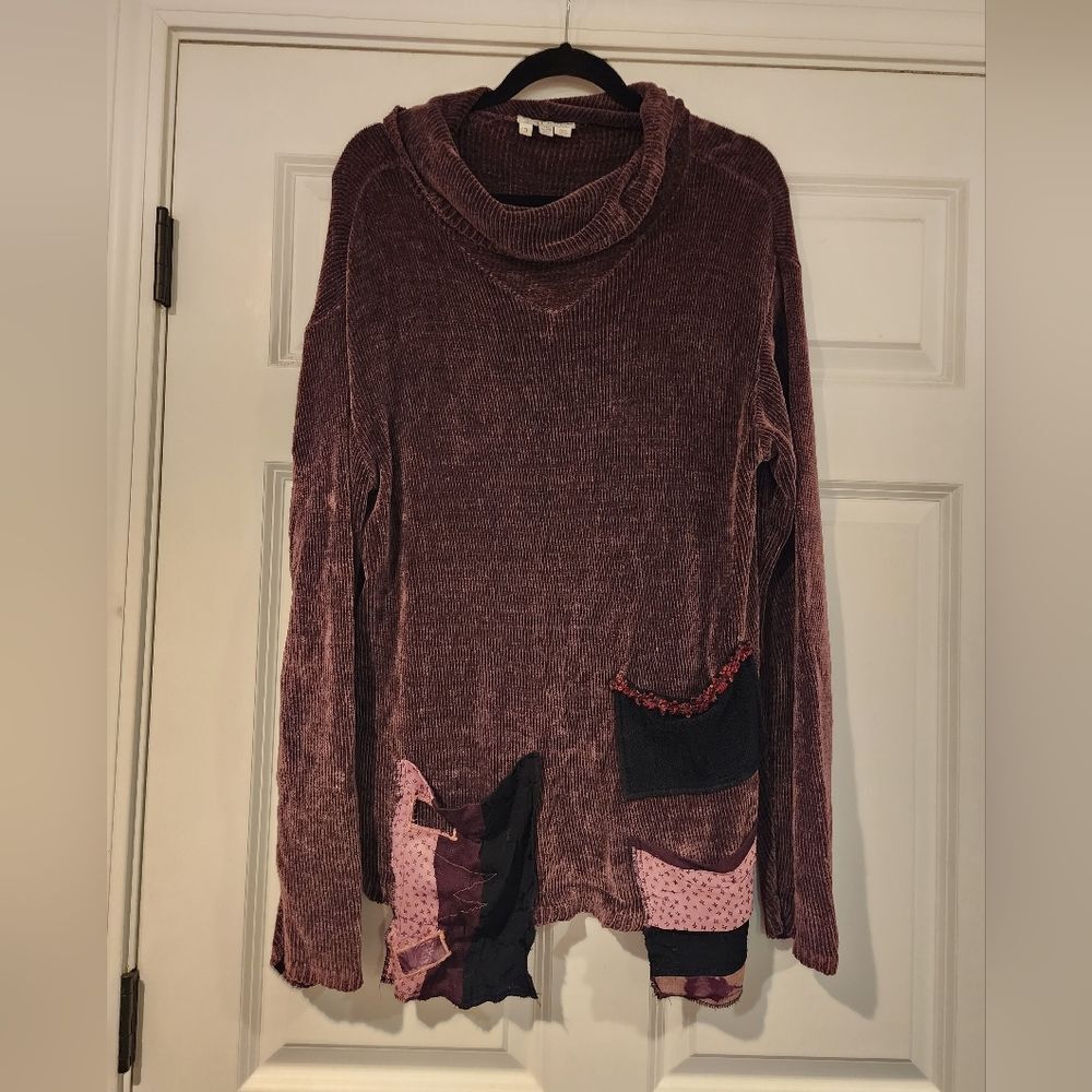 Vintage Donna Jessica Purple Oversized Turtleneck Sweater